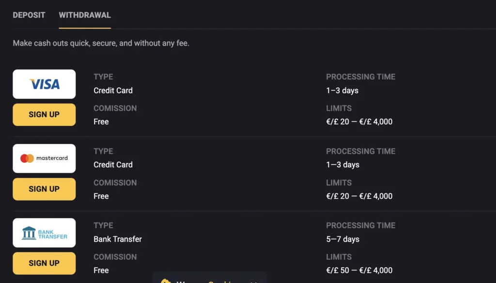 amonbet withdrawal options